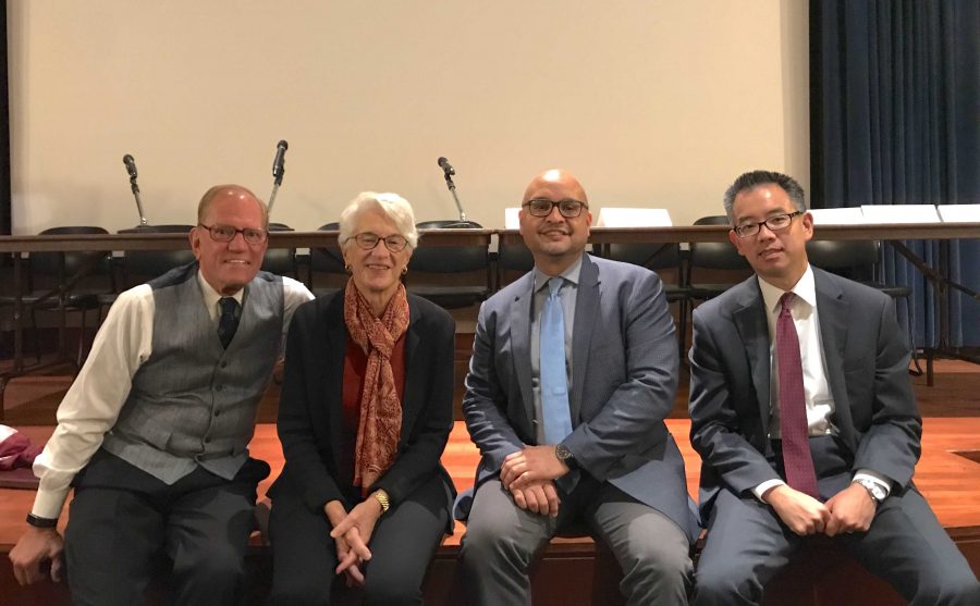 Members of the provost search committee, pictured above, discussed the importance of the position of provost in academic affairs and campus life (Kevin Stoltenborg/The Fordham Ram). 