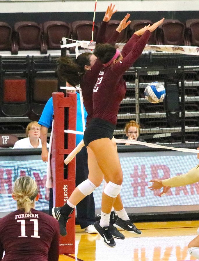 Volleyball won back-to-back game in Las Vegas at the Rebel Challenge (Courtesy of Julia Comerford/The Fordham Ram). 