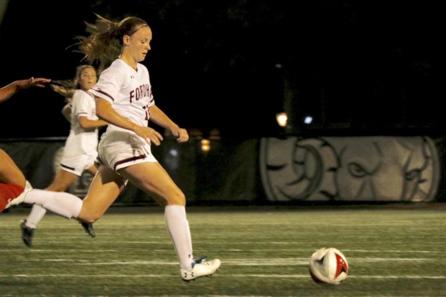 Fittingly, senior Brooke Salmon netted the only goal on Senior Day as the Rams took down La Salle on Sunday. (Julia Comerford/The Fordham Ram)