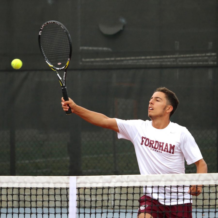 Fordham Mens Tennis and head coach Mike Sowter are looking forward to the 2019-20 season. (Julia Comerford/Fordham Ram)