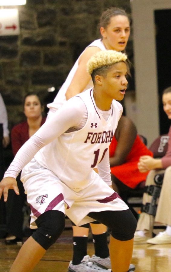 Sophomore Bre Cavanaugh led Fordham Women’s Basketball to a second-place finish in this year’s Gulf Coast Showcase (Julia Comerford/The Fordham Ram).