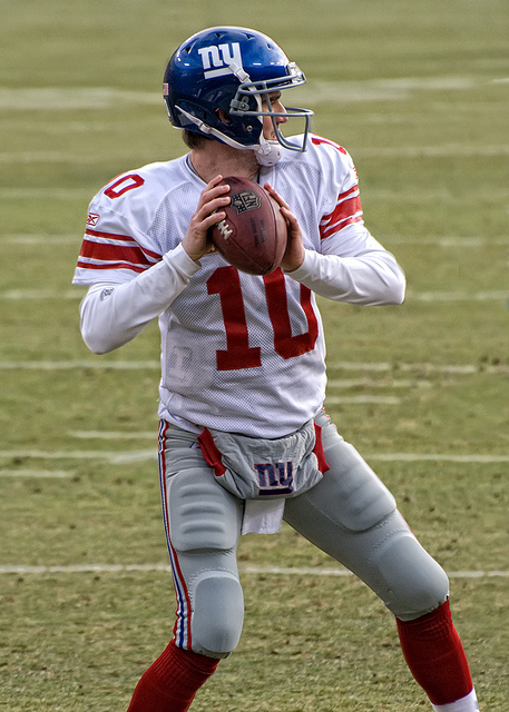 Eli Manning has been frequently blamed for New Yorks struggles in 2018. (Mike Morbeck / Courtesy of Flickr)