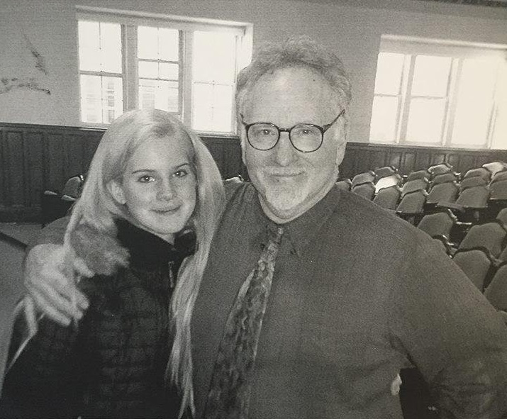 Dr. Mark Naison poses with Lizzy Grant, now know as Lana del Rey, during her time as a student in his Rock & Roll to Hip-Hop class (Courtesy of Mark Naison).