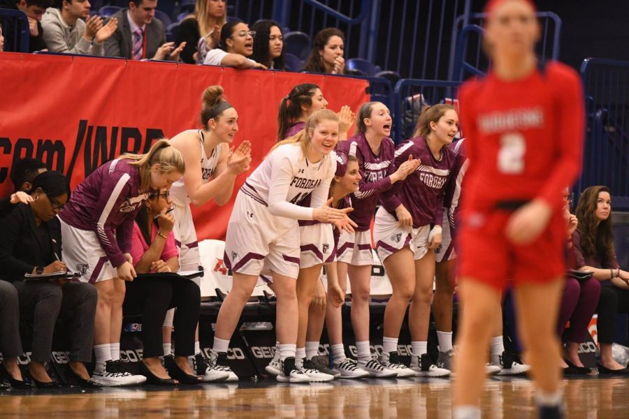 The+Fordham+womens+basketball+team+is+just+one+win+away+from+an+Atlantic+10+Conference+title.+%28Courtesy+of+Eric+Schelkun%29