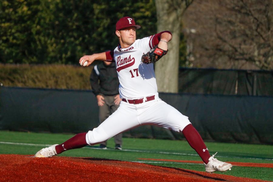 Fordham’s struggles against Massachusetts Lowell came on the offensive side, as the Rams failed to score more than two runs in all three games. (Julia Comerford/The Fordham Ram)