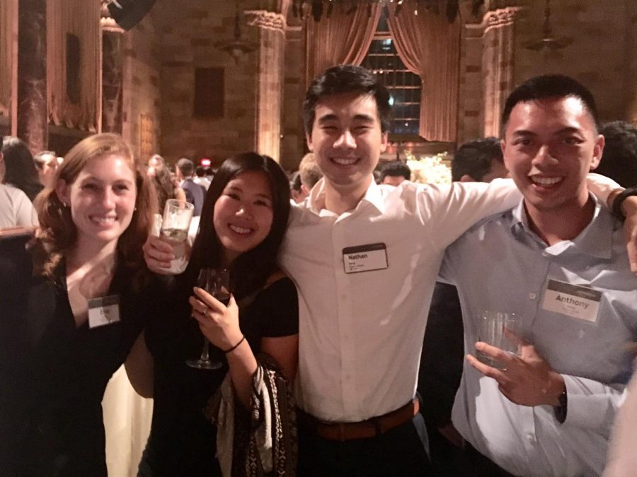 JP Morgan interns gather at a company event. (Courtesy of Erin Parker)