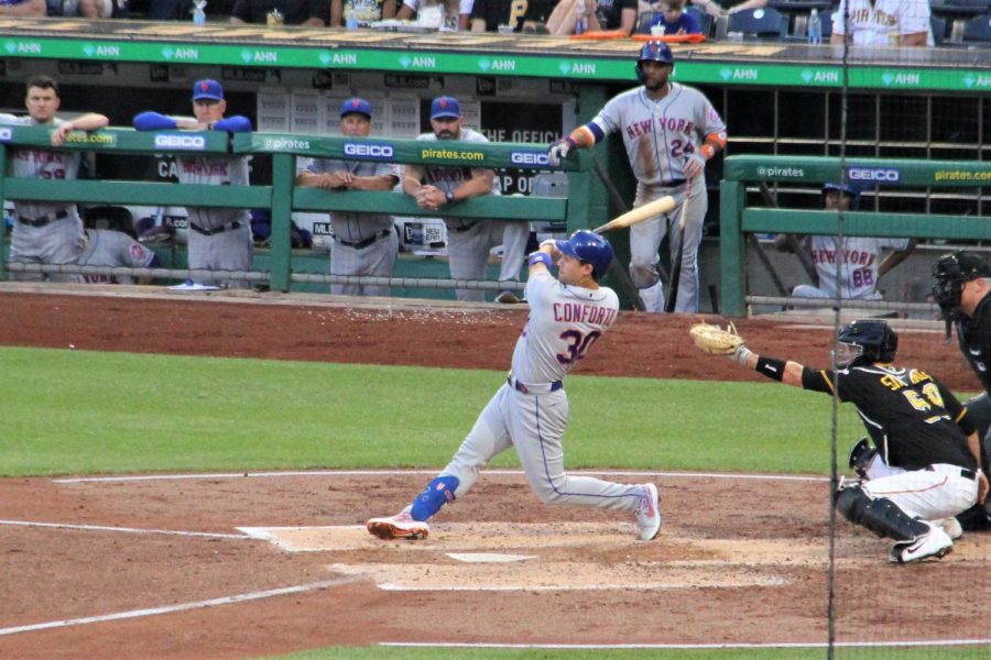 Michael Conforto and the Mets are still alive, but their hopes for the Postseason have never been lower. (Courtesy of Flickr)