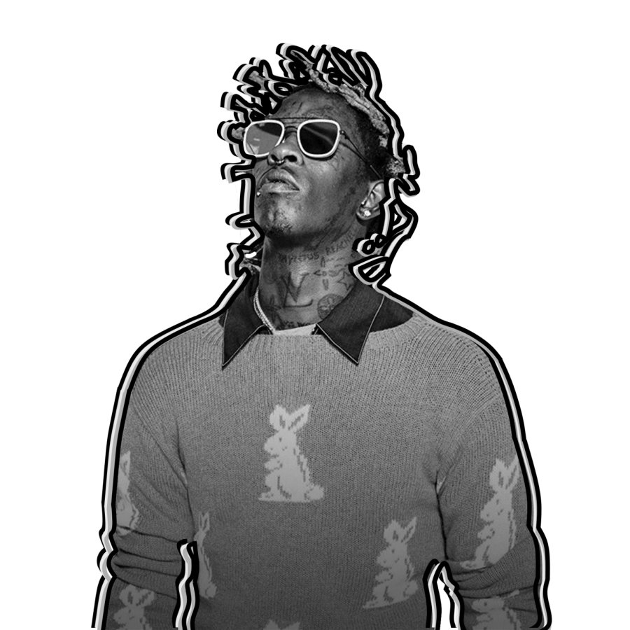 Young Thug returns. (Template Courtesy of GQ, Graphic by Kieran Press-Reynolds/The Fordham Ram.)