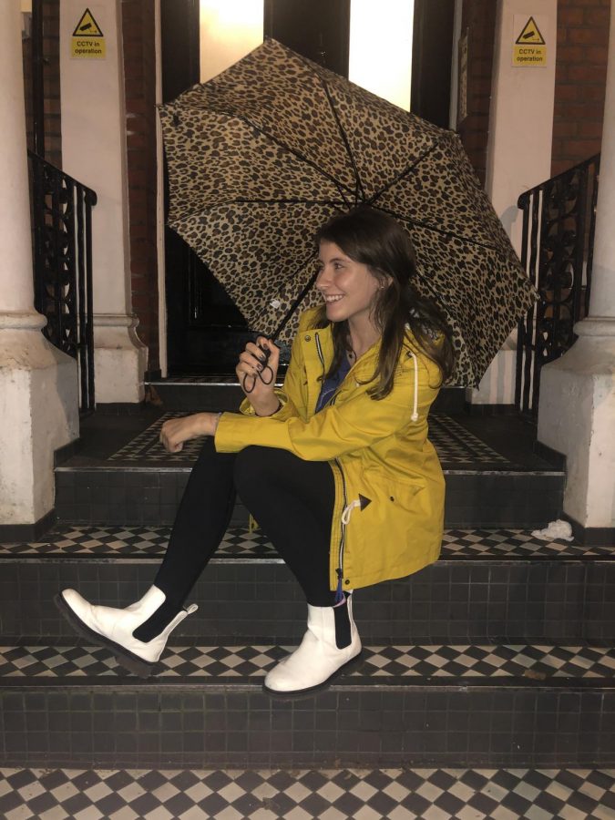 Pictured: Kristen Egan in the rain. (Kristen Egan/The Fordham Ram)