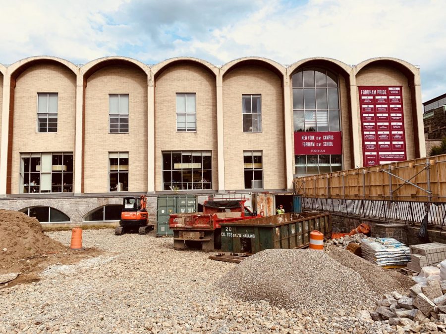 McGinley Center is undergoing major construction to be completed in 2021.  (Julia Comerford/The Fordham Ram)