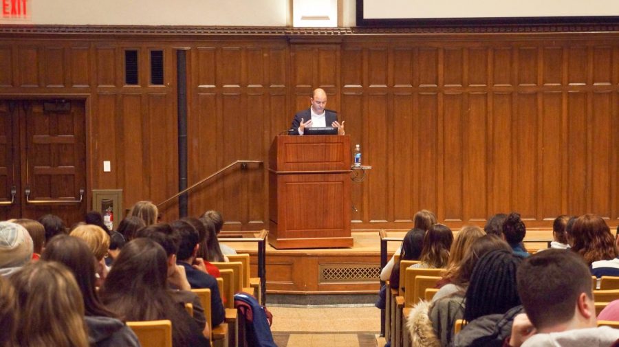 Ben Rhodes, a fromer advisor to president Obama, spoke in Keating First about the 2020 election, impeachment and his time in the Obama administration.