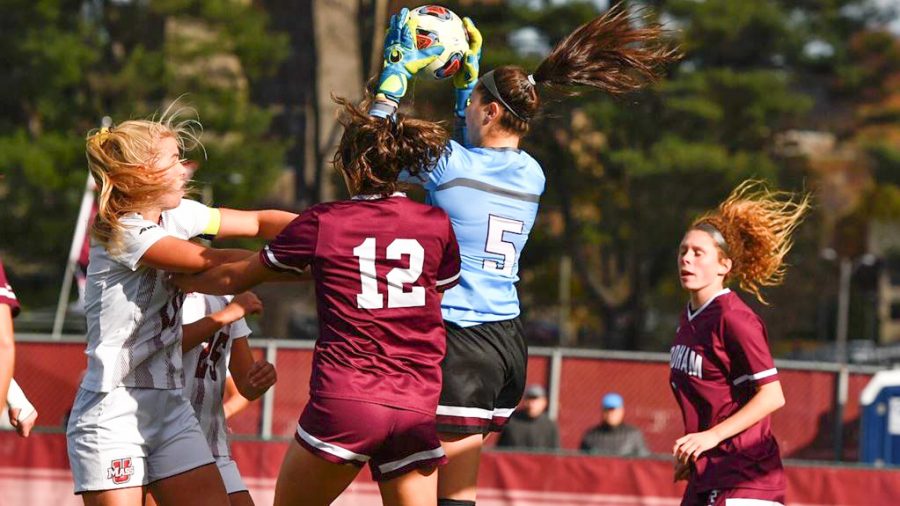 Fordham+Women%E2%80%99s+Soccer+suffered+a+blowout+loss+to+UMass+on+Tuesday+night+to+end+its+season+with+an+elimination+in+the+A-10+Tournament.+%28Courtesy+of+Fordham+Athletics%29