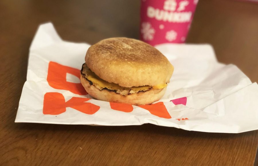 Dunkin Donuts Beyond Sausage sandwich is the latest off-campus plant-based option.