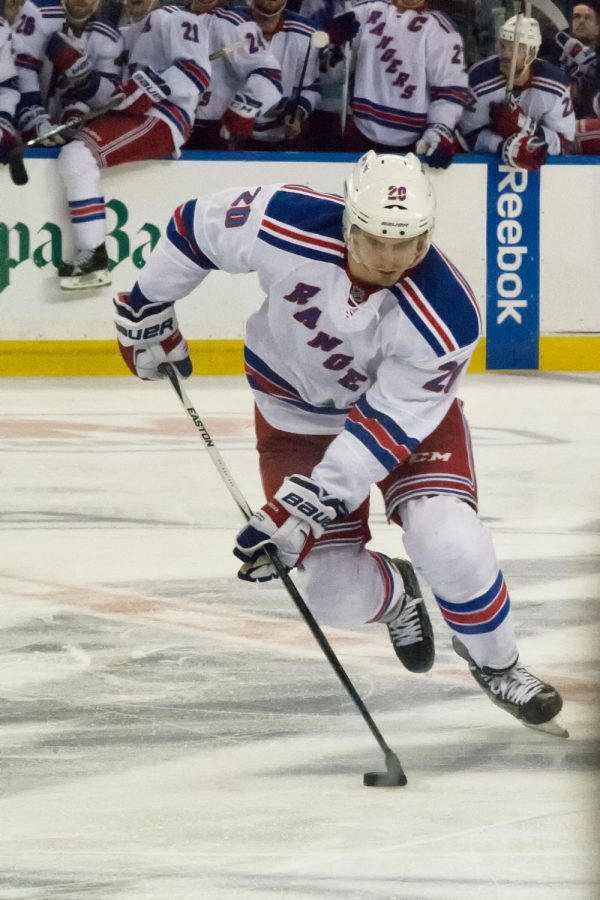 Many thought Chris Kreider (above) would be traded on Monday, but he stayed put with a contract extension. (Courtesy of Flickr)