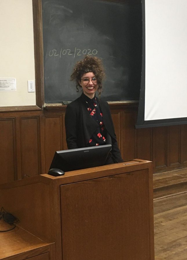 Thea Riofrancos presented her lecture  “A Globally Just Green New Deal” in a lecture series on American politics. (Hasna Ceran/The Fordham Ram)