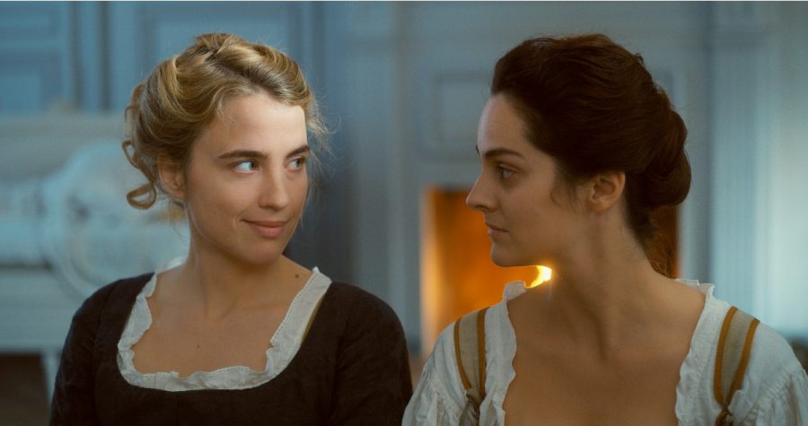 “Portrait of a Lady on Fire,” originally released in France, stars Adèle Haenel (left) and Noémie Merlant (right). (Courtesy of Facebook)
