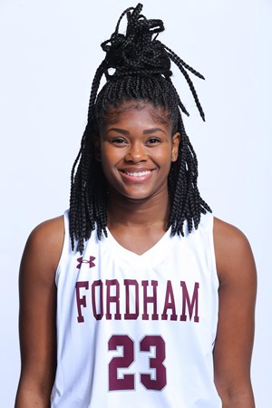Isis Young, FCRH 20, is an emerging talent in the next wave of college sports broadcasters. (Courtesy of Fordham Athletics)