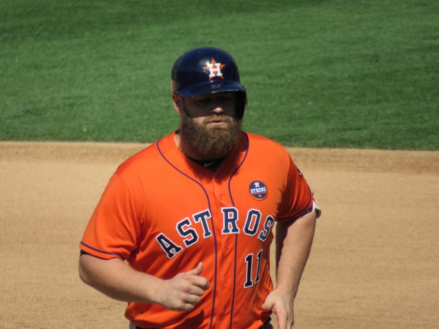 Former Astro Evan Gattis (above) has publicly shown remorse for his teams actions in 2017. (Courtesy of Flickr)