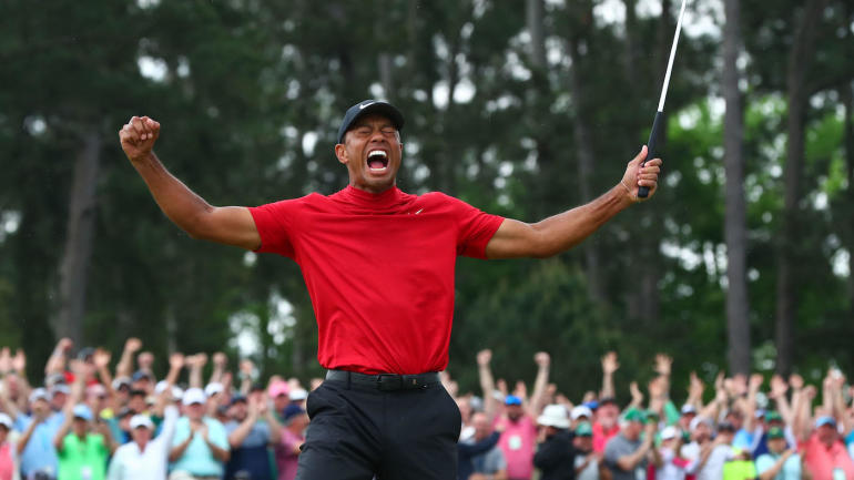Tiger+Woods+%28above%29+won+his+most+improbable+major+yet+at+the+2019+Masters.+Fans+re-lived+it+on+Sunday.+%28Courtesy+of+Flickr%29