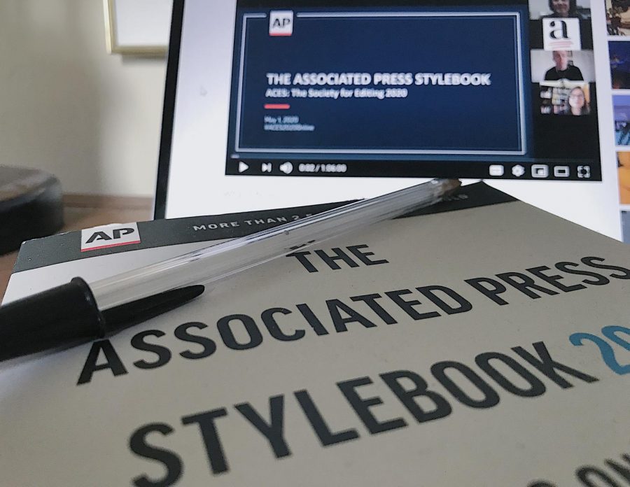 Pictured: AP Stylebook. (Maggie Rothfus/The Fordham Ram)