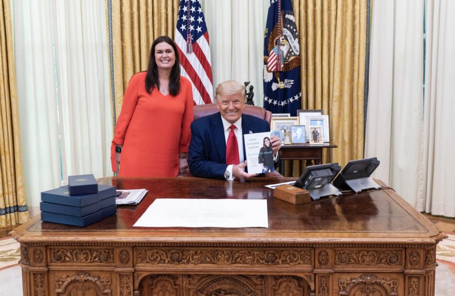 Sarah Huckabee Sanders is the latest staff member of President Trump to write a book. (Courtesy of Twitter)