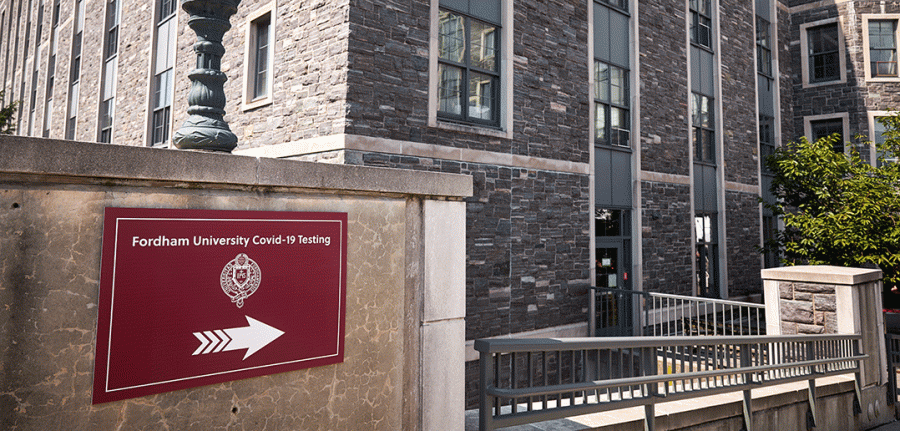 There will be two more rounds of mandatory testing this semester for students, faculty and staff on campus (Courtesy of the Fordham Website.)