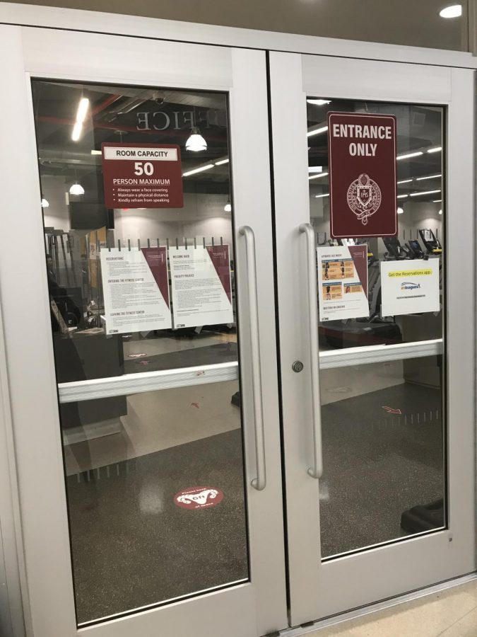 The Ram Fit Center in McGinley’s basement has reopened with limited space and equipment and a new reservation system. (Sarah Huffman/The Fordham Ram)