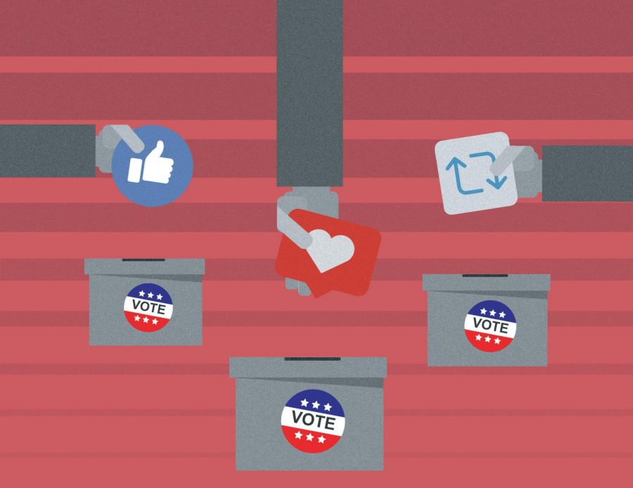 Social media has played a major role in the 2020 election (Courtesy of Pia Fischetti / The Fordham Ram). 