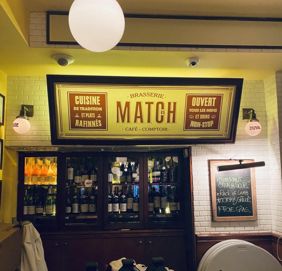 Match 65 Brasserie emmulates a Parisian café. (Alexandra Sayegh for The Fordham Ram)