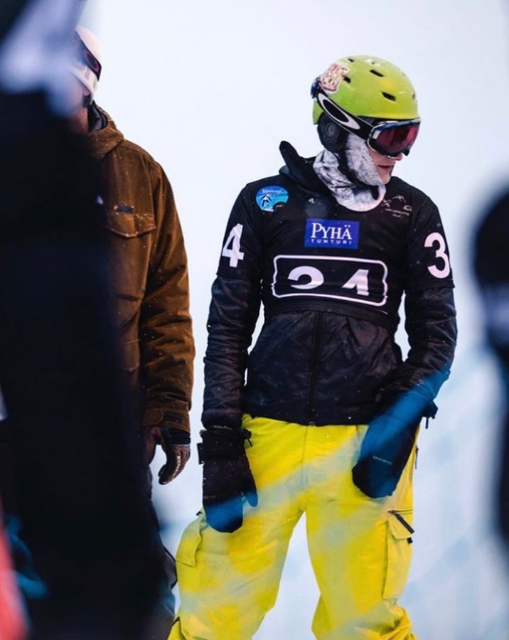 Patrick DeCrescenzo, FCRH ’22, has participated in paralympic snowboarding competitions across the globe. (Courtesy of the Finnish Snowboard Association)