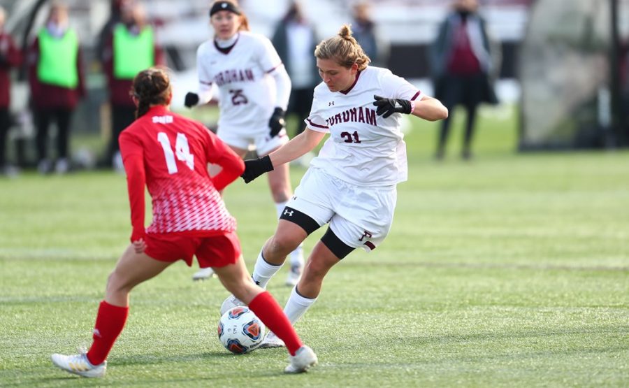 The Rams were able to play their first game last Wednesday but had the remainder of their season put on hold. (Courtesy of Fordham Athletics)