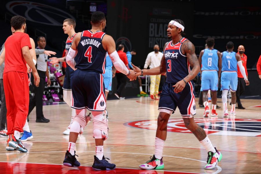 Russell+Westbrook+and+Bradley+Beal+were+able+to+defeat+their+former+teammates+in+a+game+against+the+Houston+Rockets.+%28Courtesy+of+Twitter%29