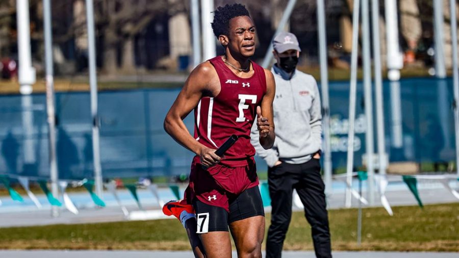 The track and field team participated in the Ichan Invitational, its first event since the 2019 season (Courtesy of Fordham Athletics)