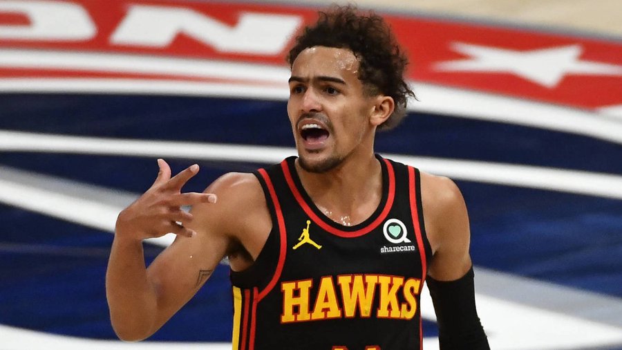 Trae+Young+has+been+one+of+the+leading+players+to+draw+contact%2C+resulting+in+fouls%2C+free+throws+and+frustration+for+opponents.+%28Courtesy+of+Twitter%29