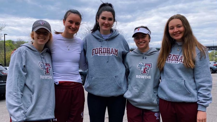 The teams second regatta was on the Schuylkill River in Philadelphia, racing with two eights and a four, (Courtesy of Fordham Athletics)