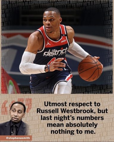 Popular sports commentator, Stephen A. Smith made some controversial comments on Wizards player Russell Westbrooks game. (Courtesy of Instagram)