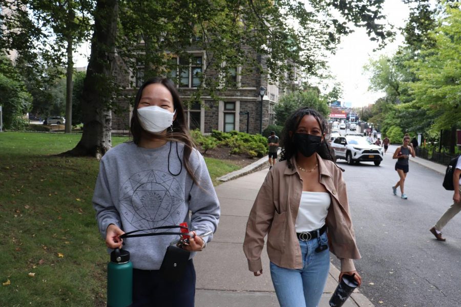 Vaccinated students must wear face masks indoors but arent required to wear them in outdoor areas on campus.
