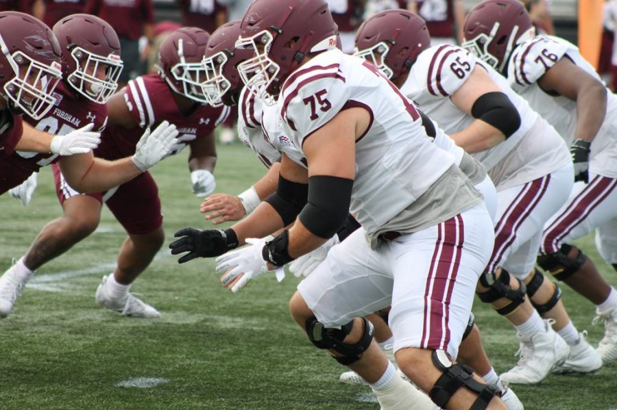 Fordham has been preparing for the difficult schedule ahead, starting with a showdown against Nebraska, throughout its fall camp. (Courtesy of Fordham Athletics)