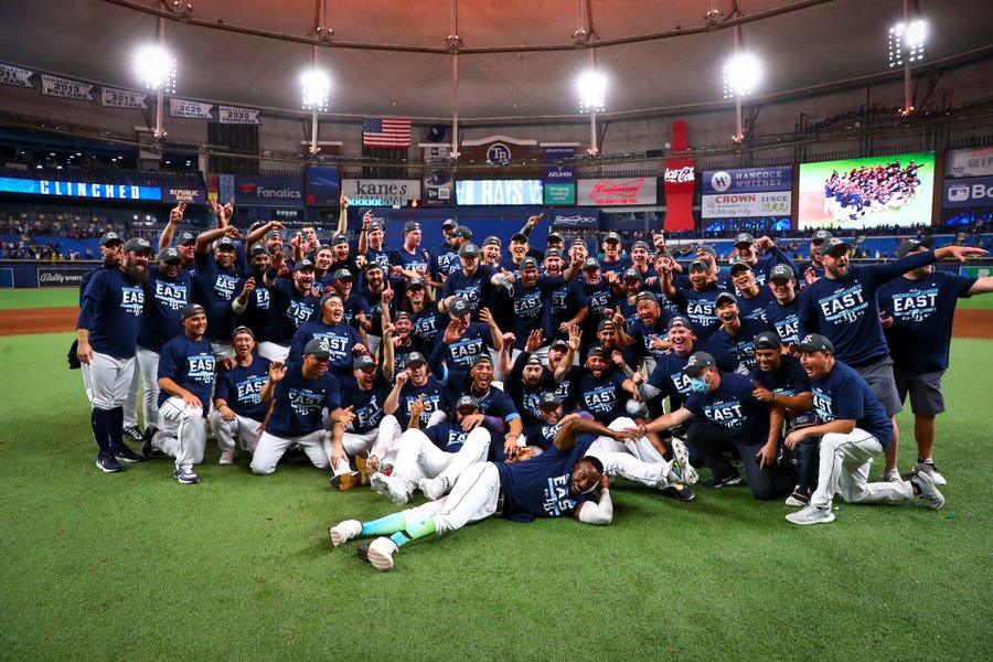 The Rays topped the East again and will look to return to the World Series as well. (Courtesy of Twitter)