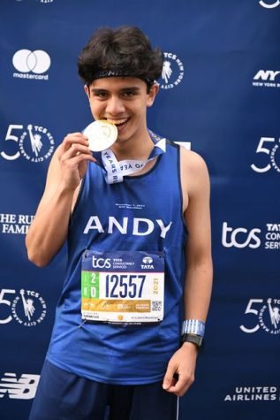 Andy Rodriguez, FCRH 24, raises $2,600 for the EJ Autism Foundation while running the New York City Marathon. (Courtesy of Andy Rodriguez) 
