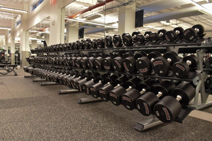 Student are beginning to use the new Ram Fit Gym in the McGinley Student Center. 