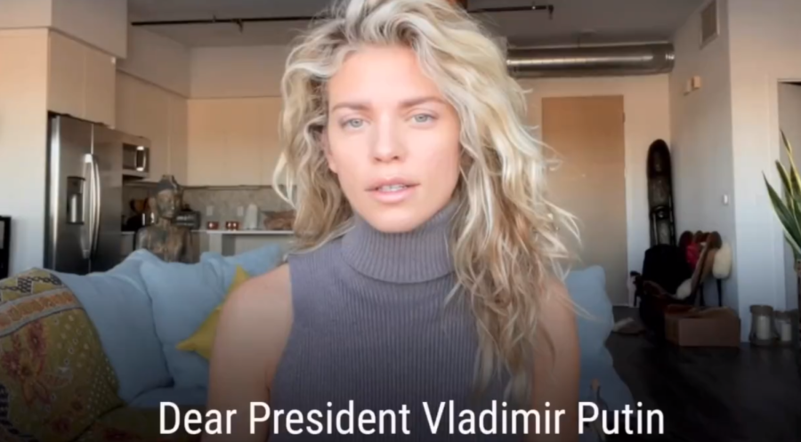  McCord received criticism for her bizarre video directed at Vladimir Putin. (Courtesy of Twitter)