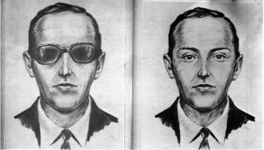 D. B. Cooper hijacked a plane in order to extract money from the FBI, and successfully evaded a 45-year investigation. (Courtesy of Twitter)