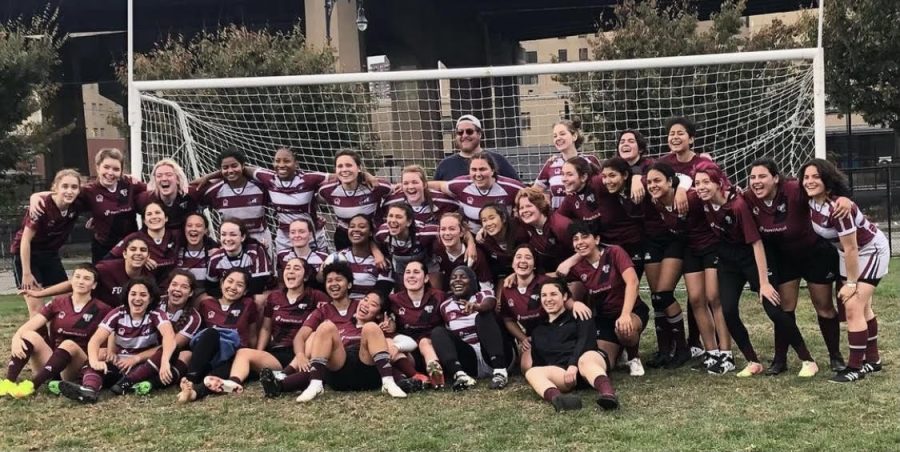 Fordham University Womens Rugby Football Club tackles misogyny by allowing athletes to come together in playing a unique sport. (Courtesy of Instagram)