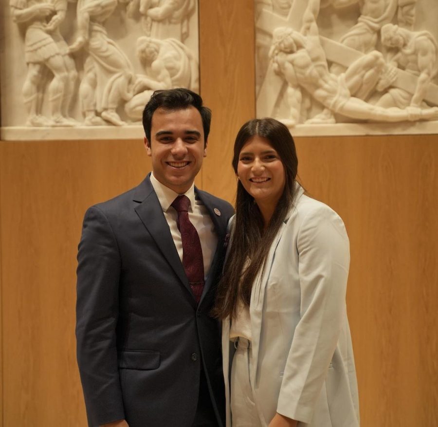 Santiago Vidal Calvo and Ava Coogan were elected  as president and vice president of Fordham’s United Student Government (Courtesy of  Instagram).