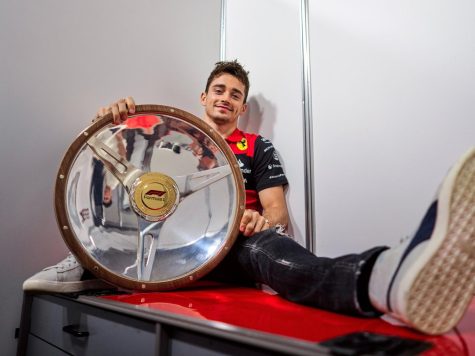 Ferrari takes home another big race with help from Charles Leclerc. (Courtesy of Twitter)