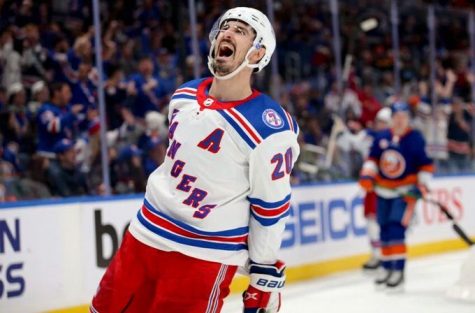 Chris Kreider and the Rangers are flying as they head towards the playoffs. (Courtesy of Twitter)