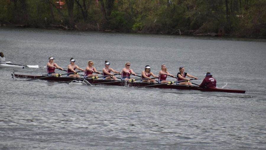 Fordham Rowing competed in the Kerr Cup on April 16. (Courtesy of Fordham Athletics)