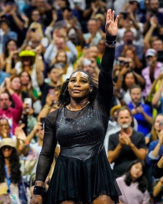 Serena Williams says goodbye after a legendary career. (Courtesy of Twitter)