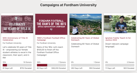 The football team is leading in their crowdfunding efforts. (Courtesy of Pia Fischetti/The Fordham Ram)